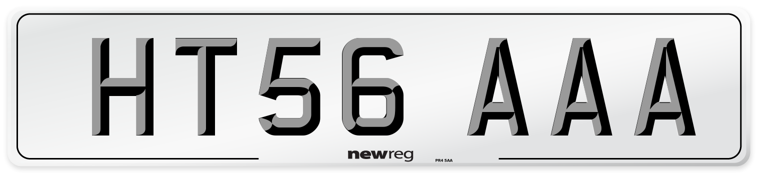HT56 AAA Number Plate from New Reg